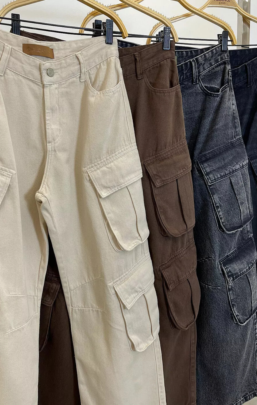 Calça Cargo Urban em Jeans