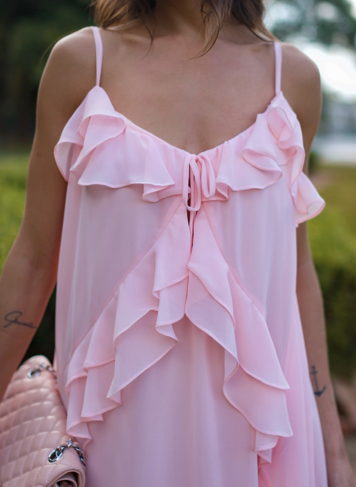 Vestido Curto Boho em Chiffon