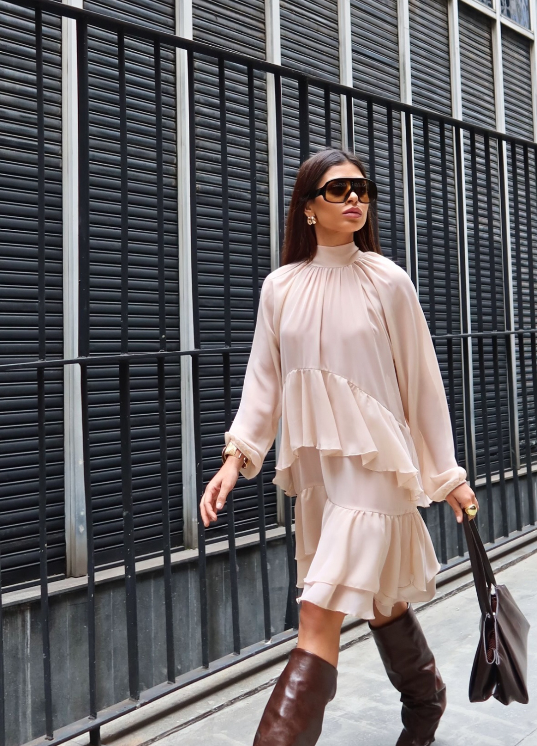 Vestido Boho Camadas em Chiffon