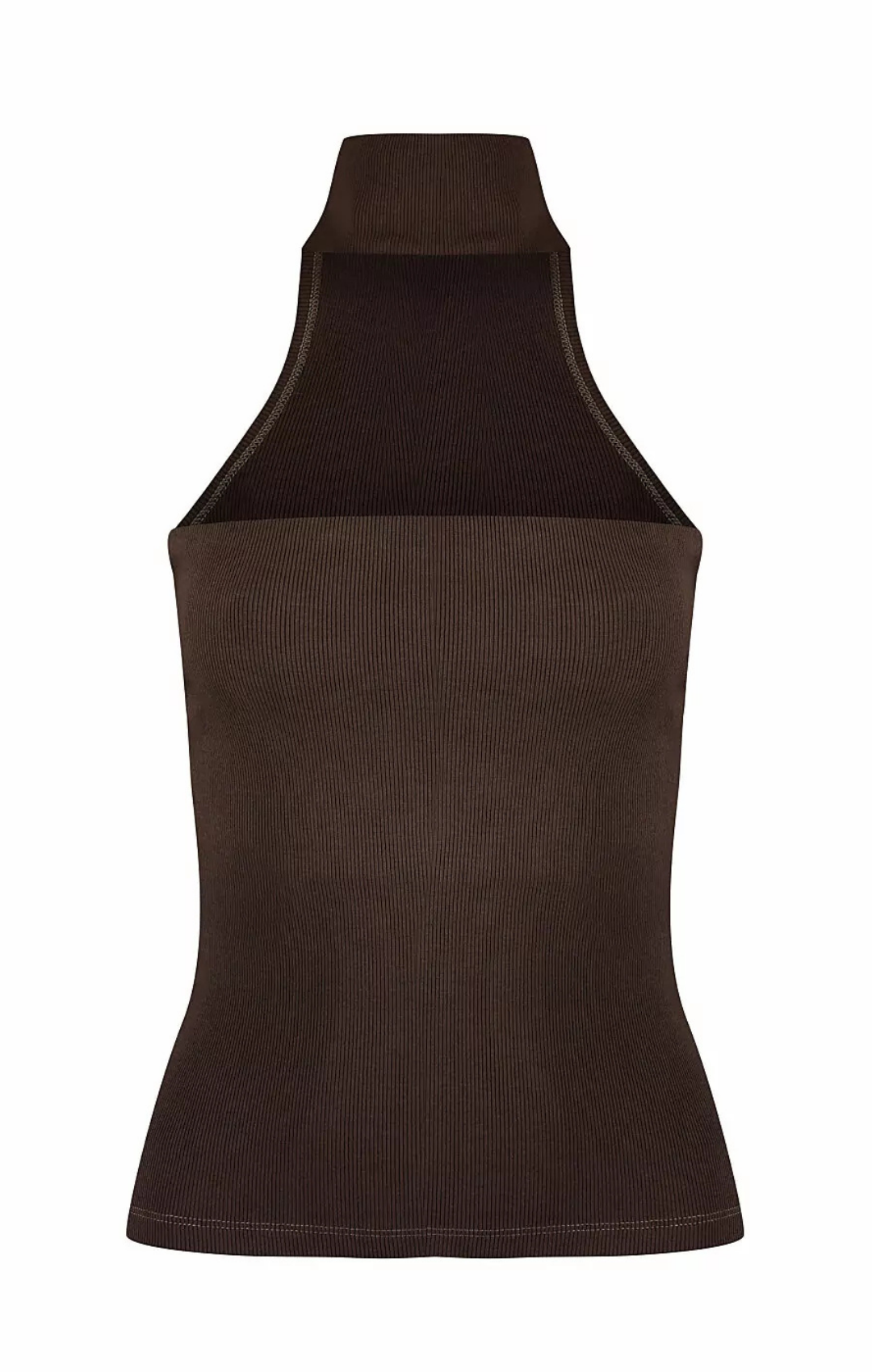Blusa Gola Alta em Malha Canelada