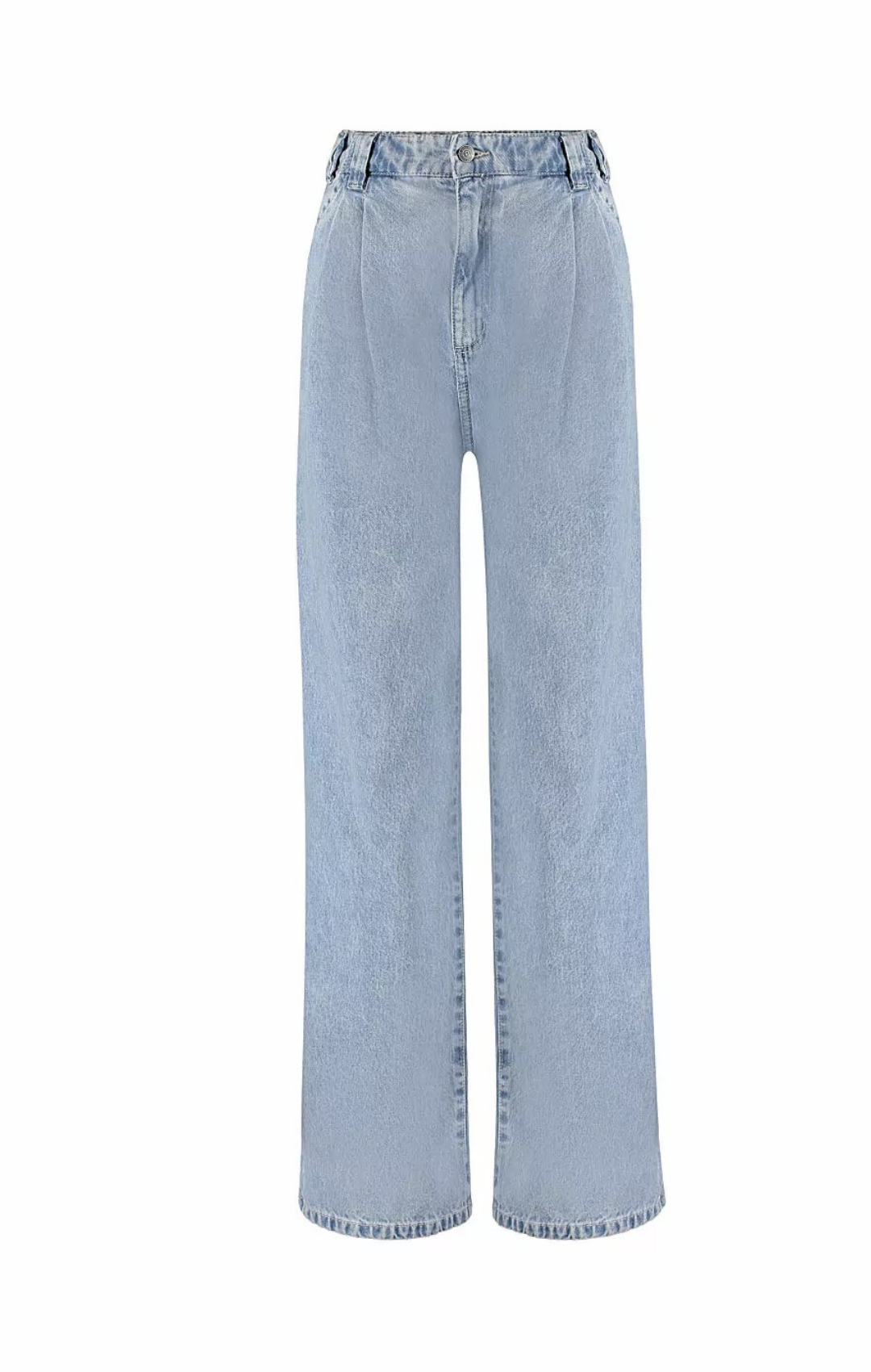 Calça Pantalona Jeans Cós Elástico Azzurra