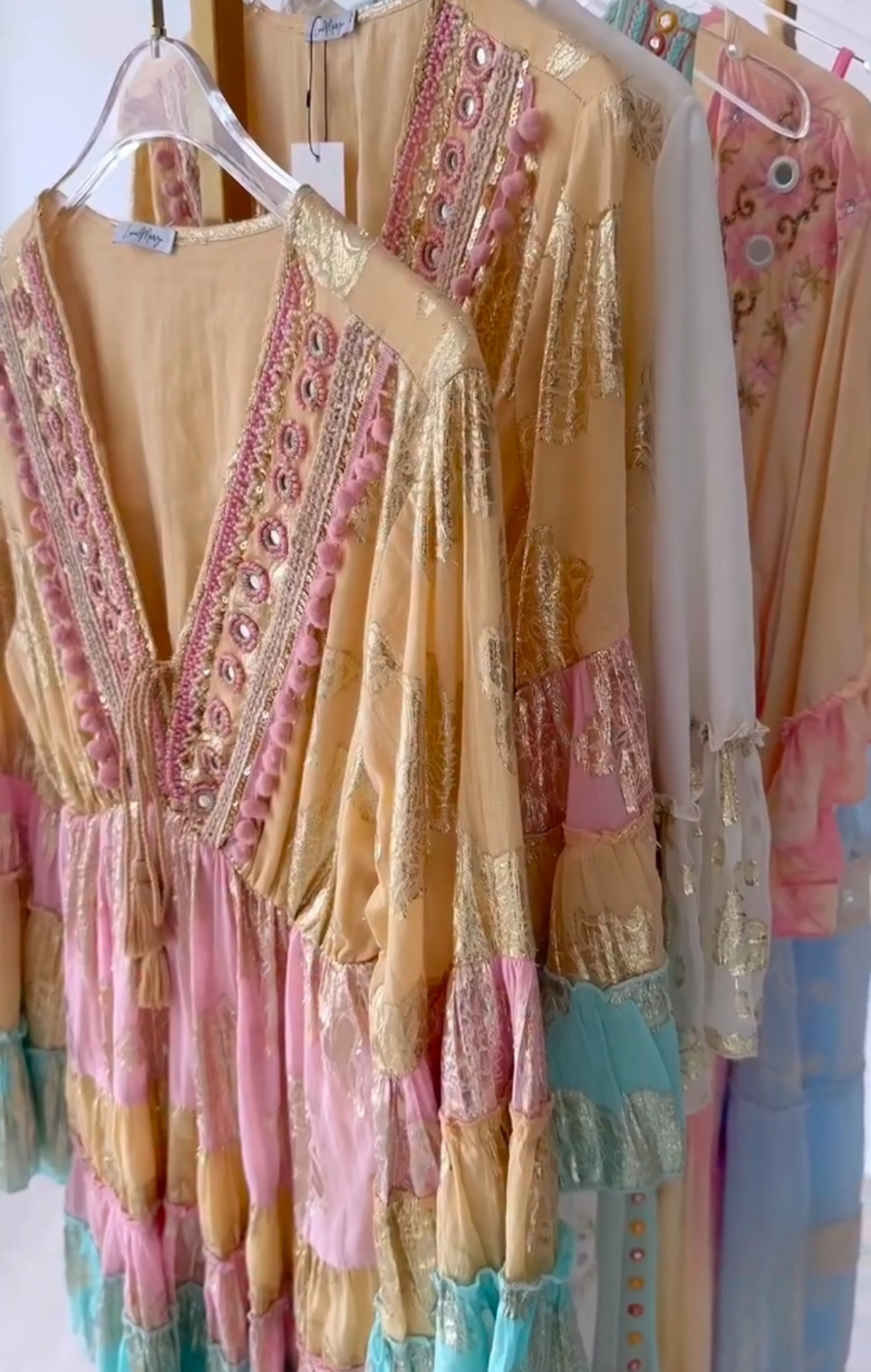 Vestido Boho Style Longo Bordado