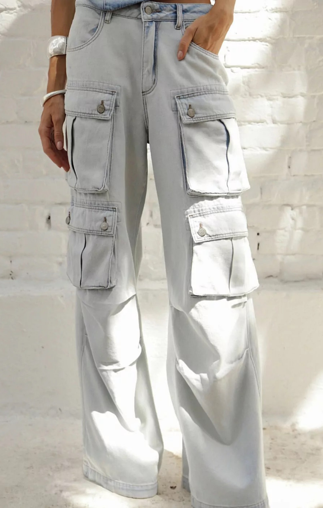 Calça Cargo Utility Jeans