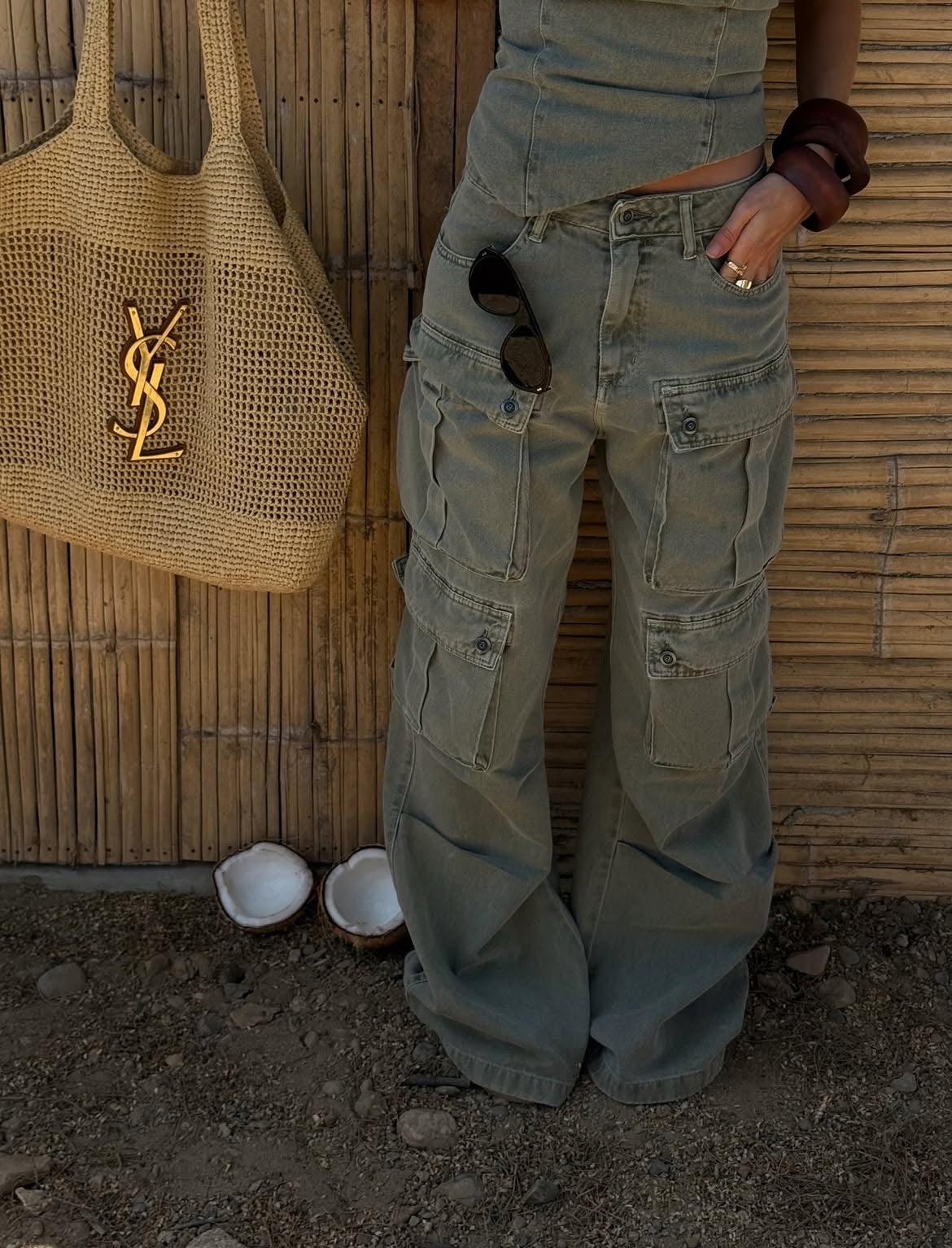 Calça Cargo Utility Jeans