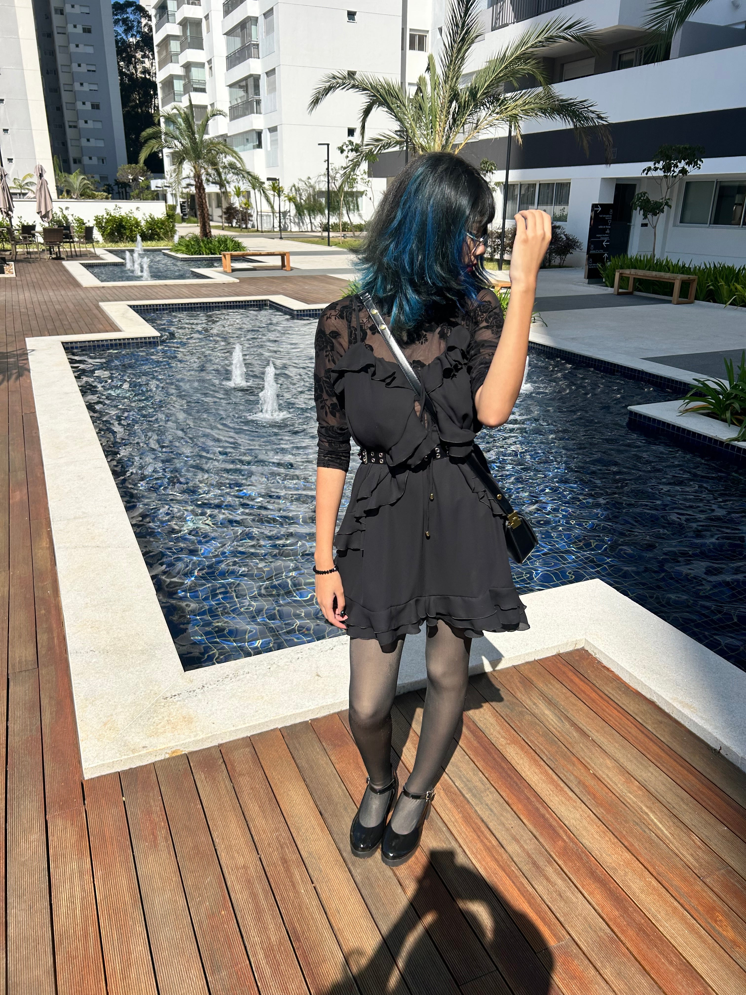 Vestido Curto Boho em Chiffon