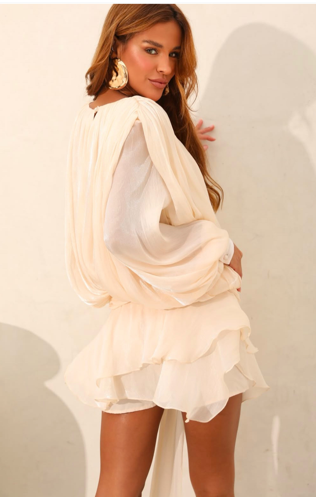 Vestido Boho Chic Zara Gringa Curto Toque de Seda