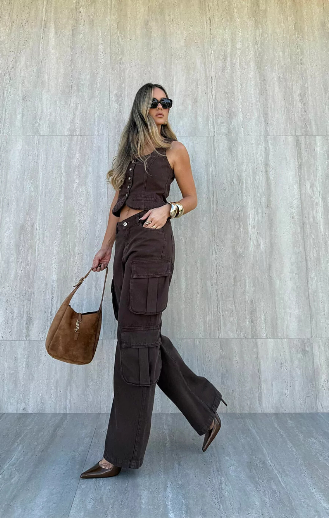 Calça Cargo Urban em Jeans
