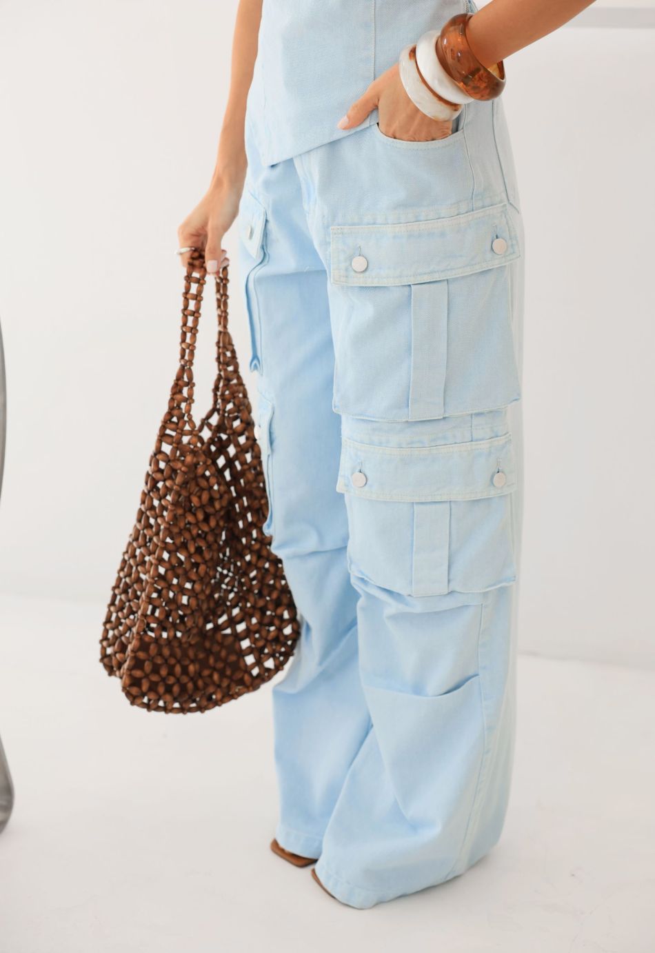 Calça Cargo Utility Jeans