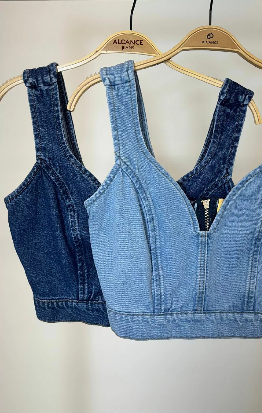 Top Cropped Iconic Jeans com Elastex em Zíper
