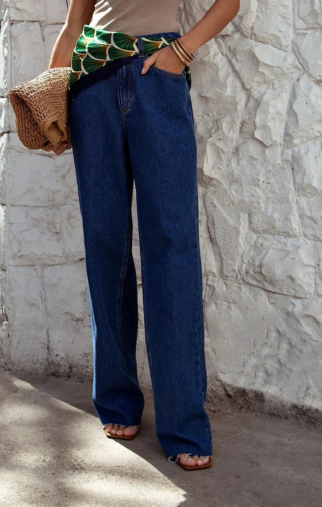 Calça Wide Leg Essentials Jeans