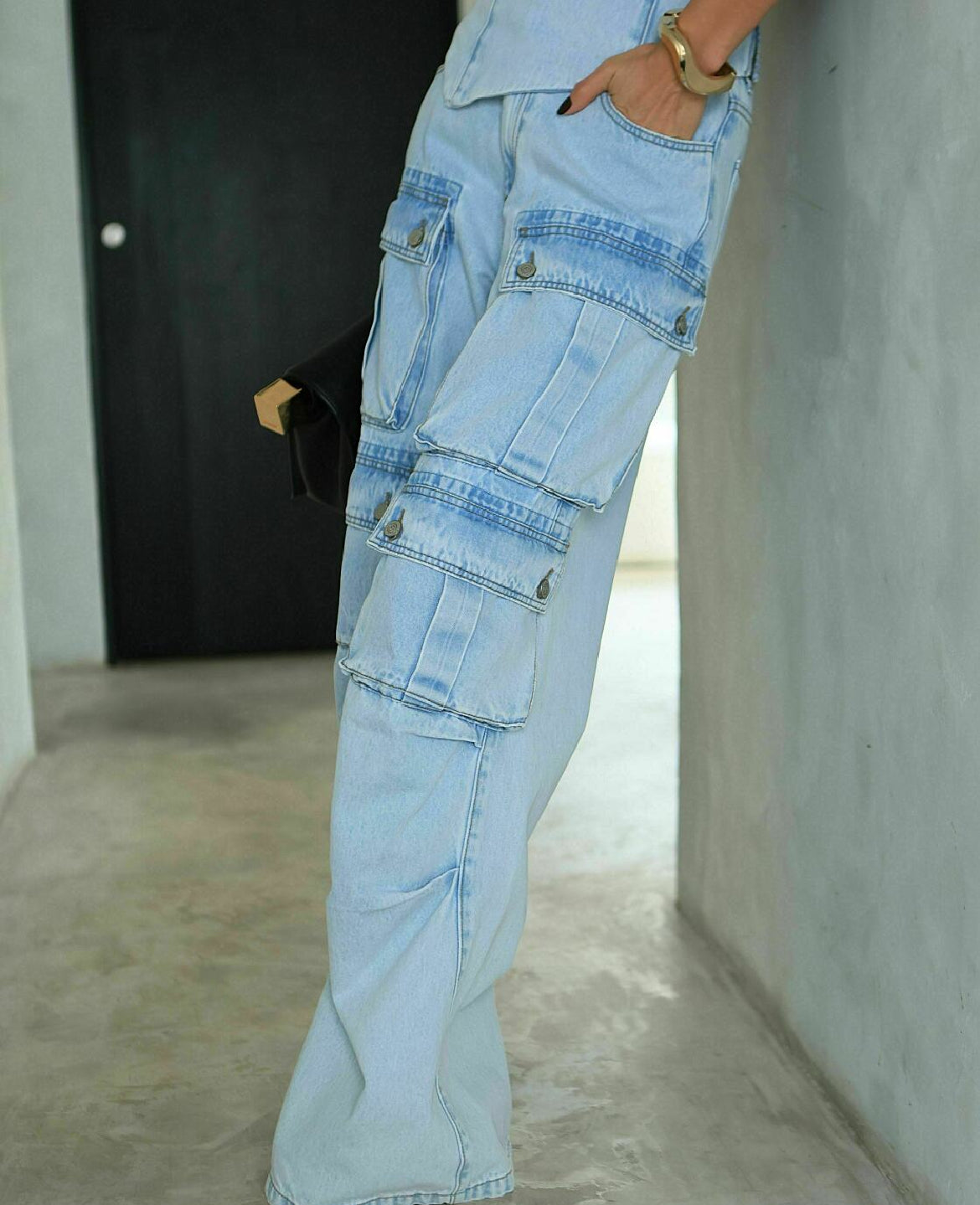 Calça Cargo Utility Jeans