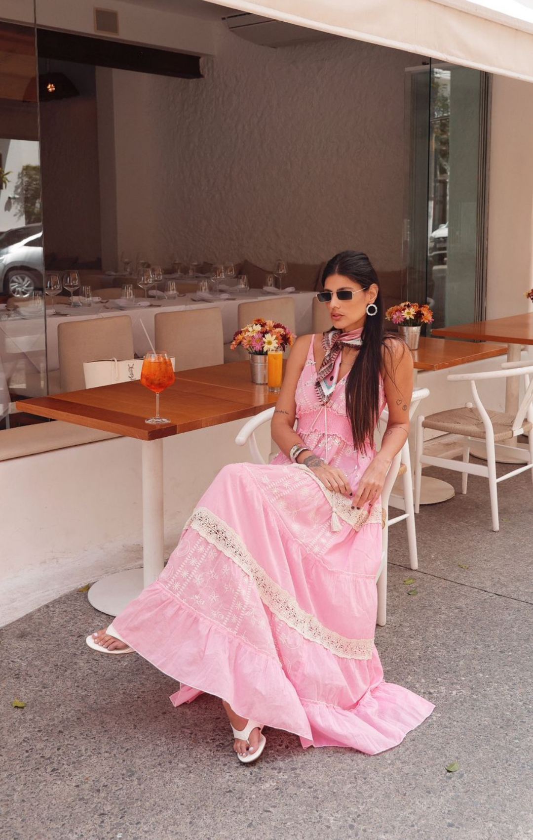Vestido Boho Style Alcinha Longo Bordado