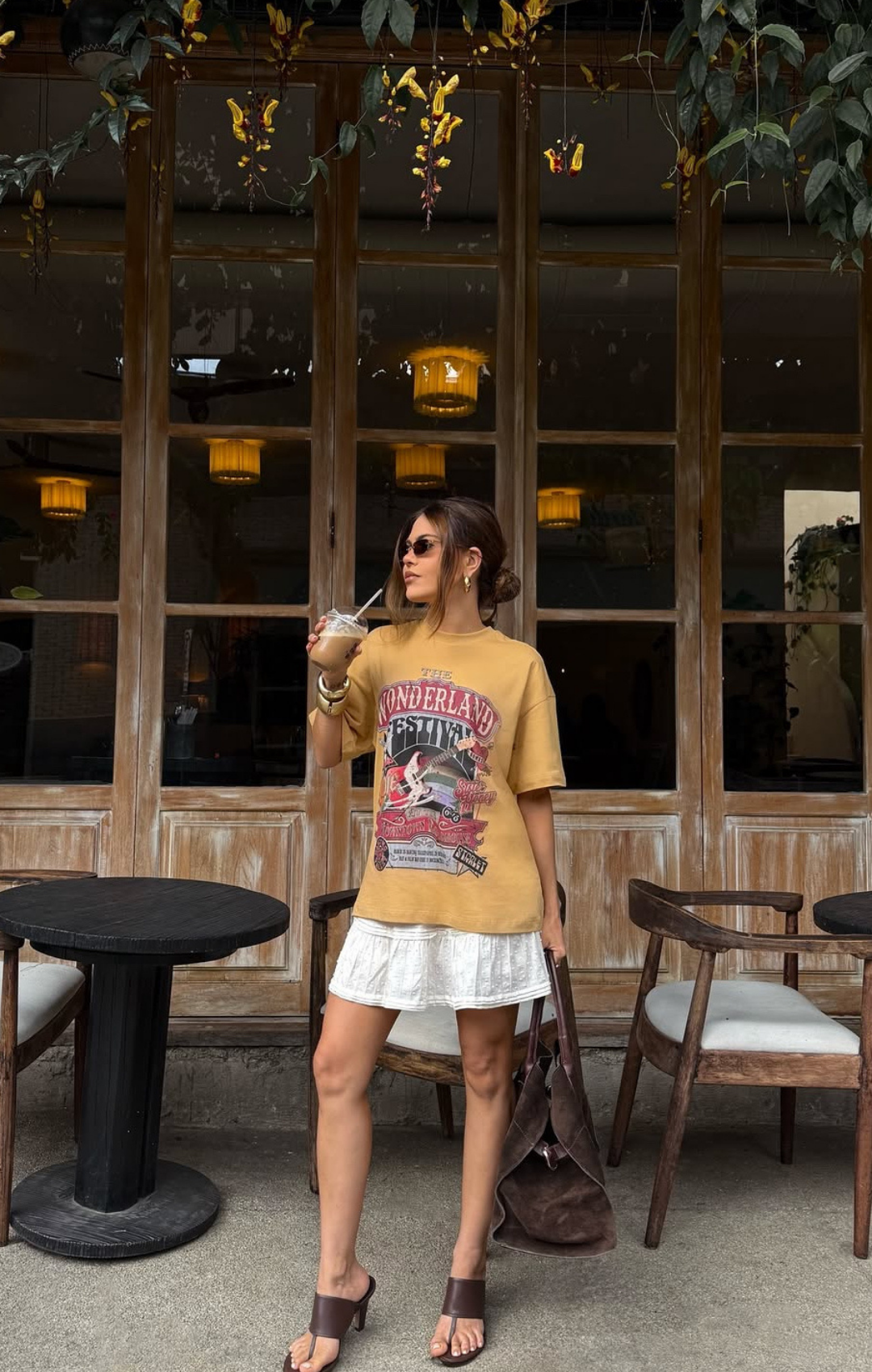 Mini Saia Texturizada Cintura Elástico em Algodão