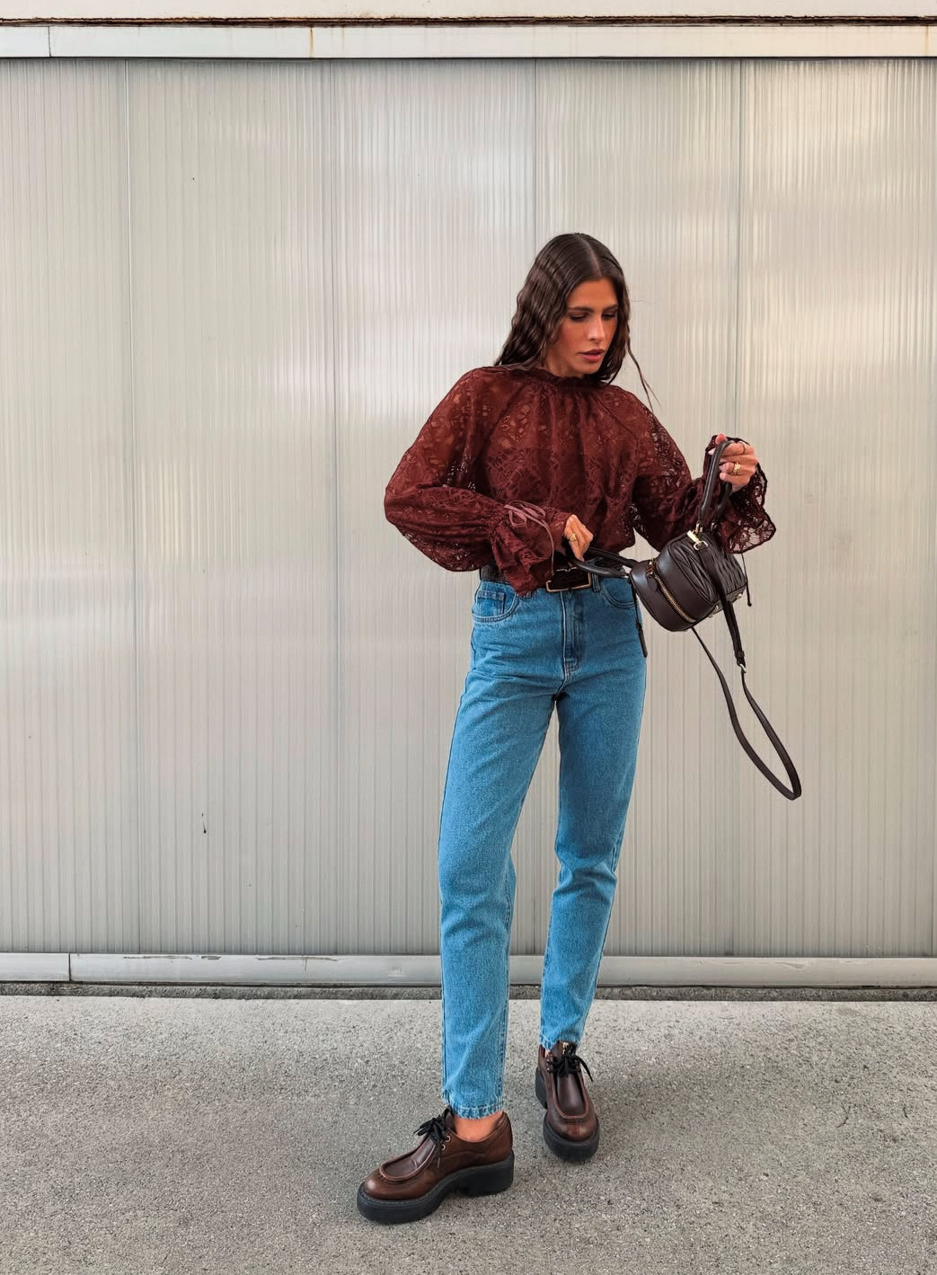 Calça Jeans Basic Mom Esmeral