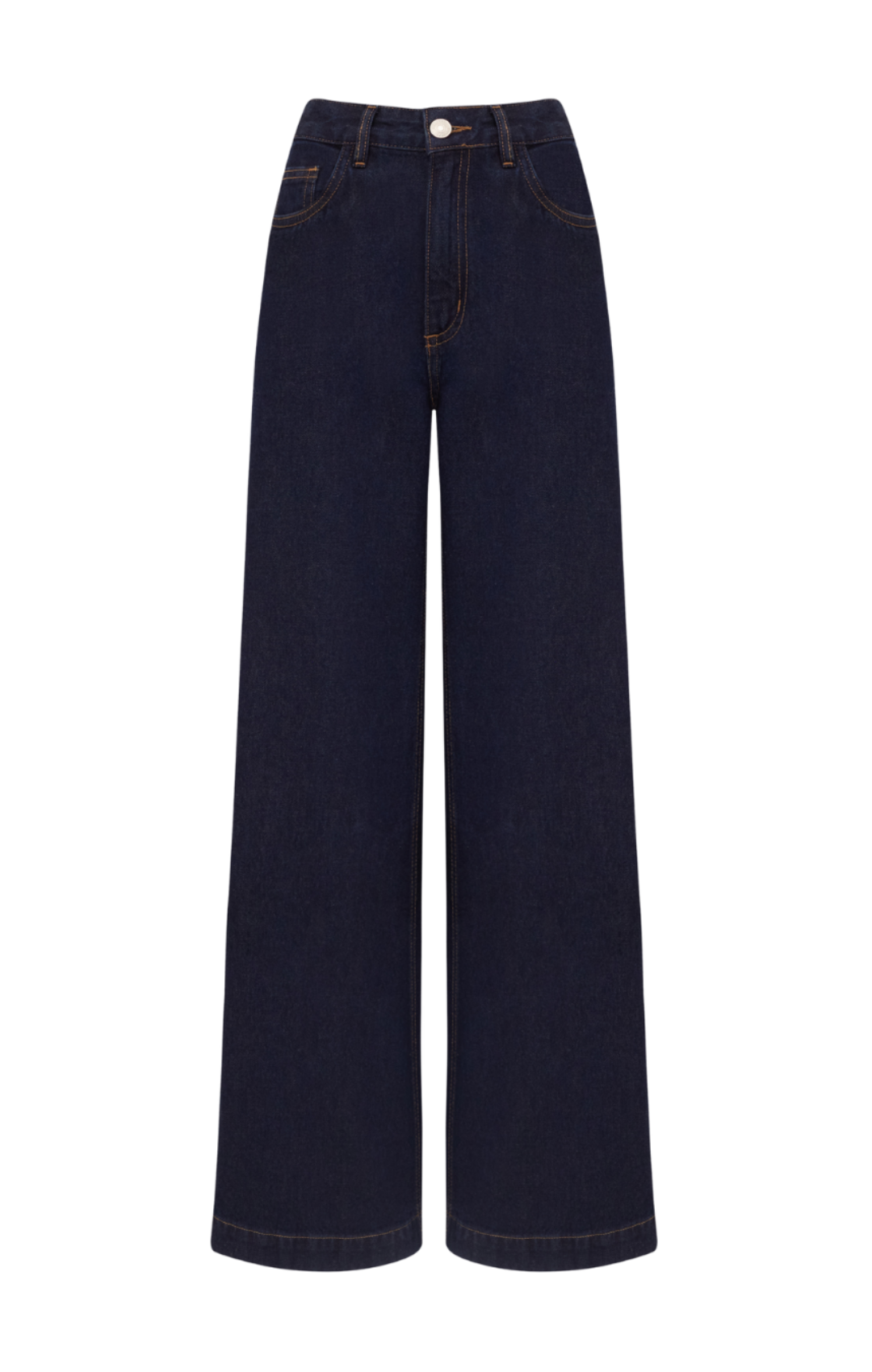 Calça Pantalona Jeans New Palazzo Blue Esmeral