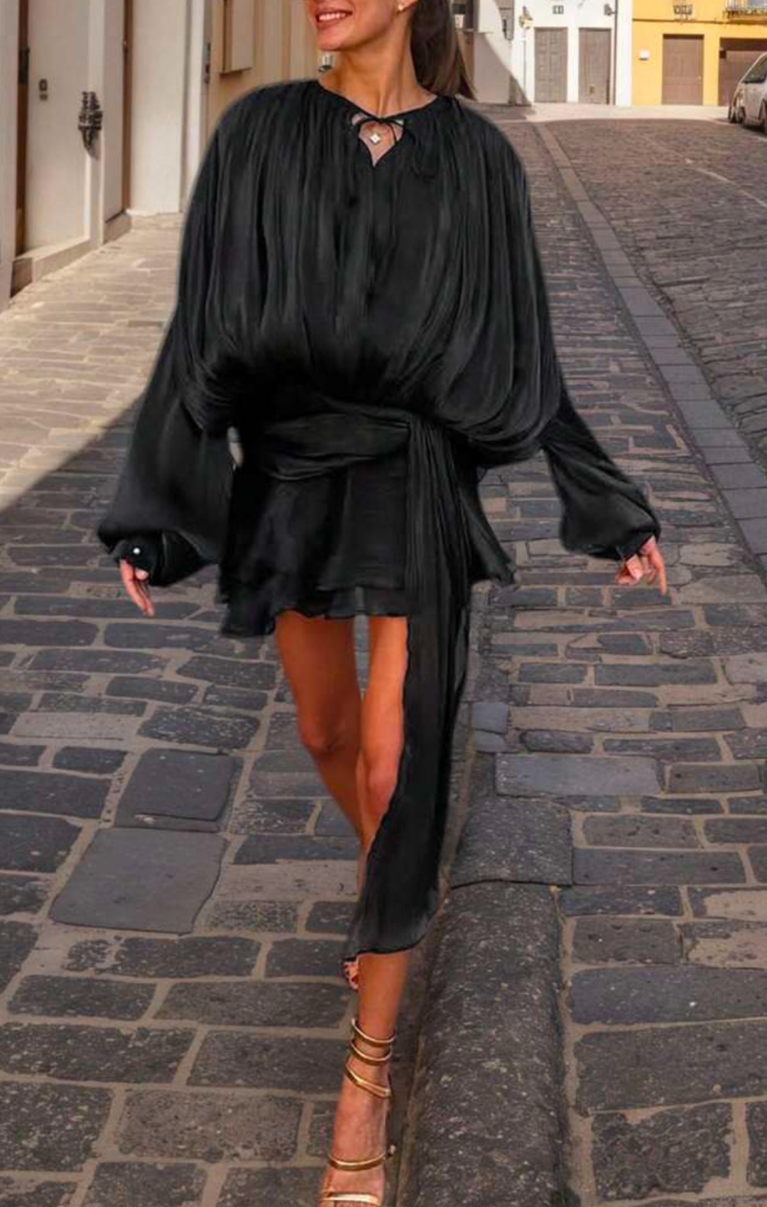 Vestido Boho Chic Zara Gringa Curto Toque de Seda