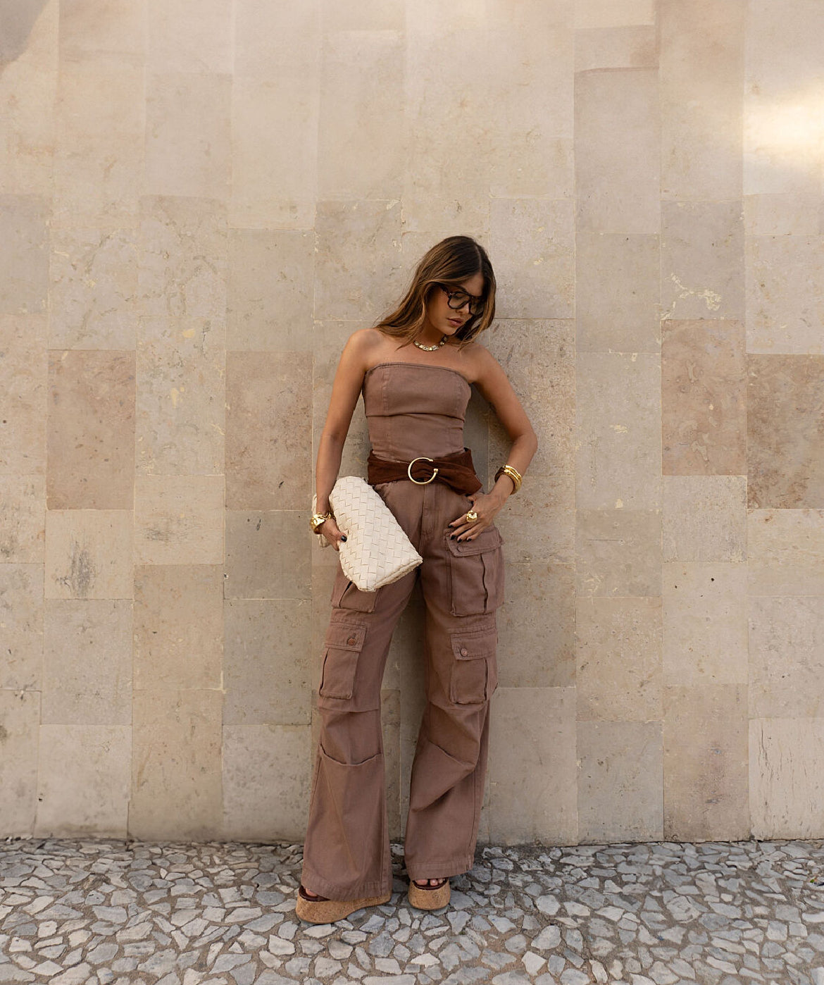 Calça Cargo Utility Jeans