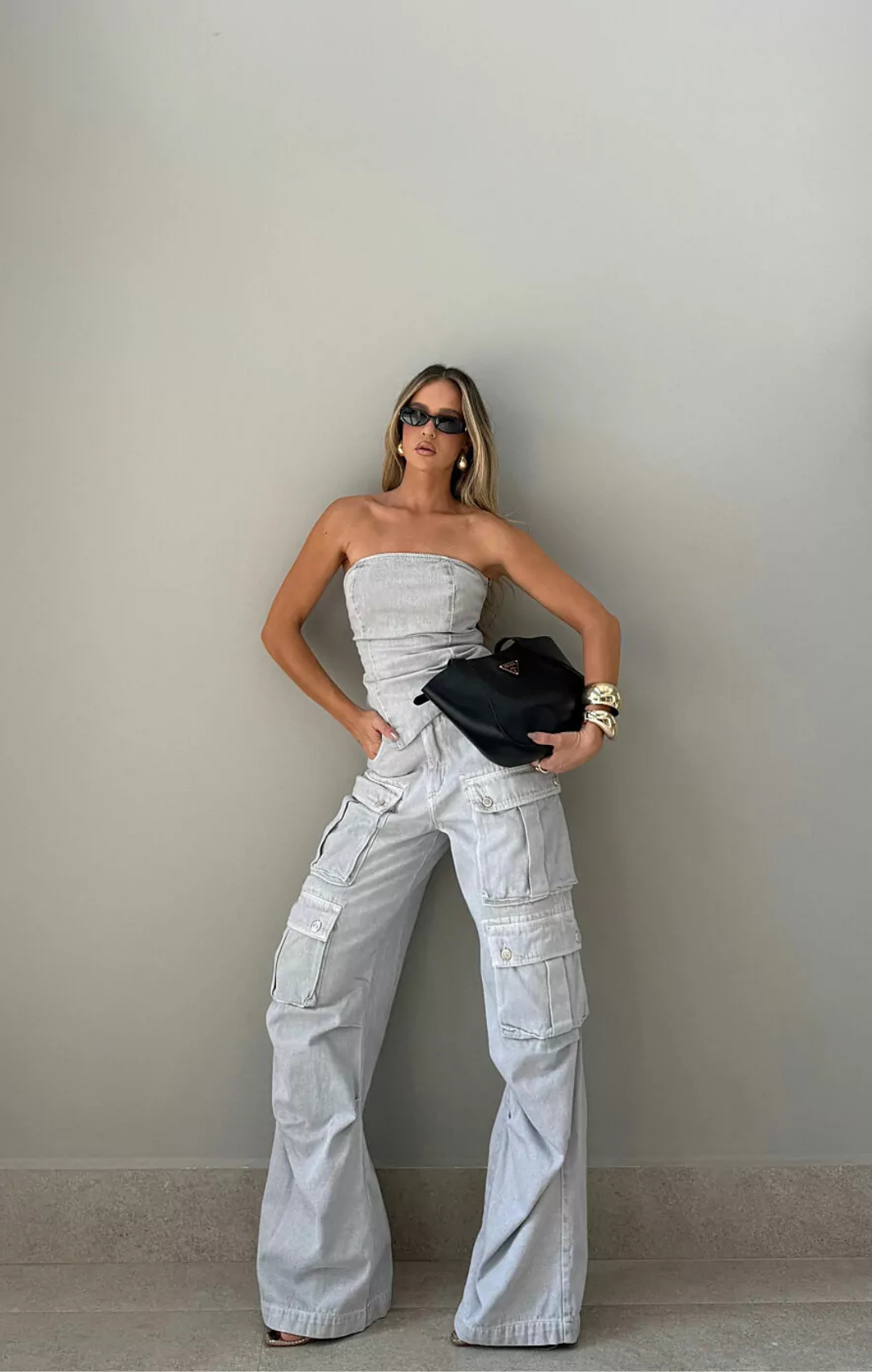 Calça Cargo Utility Jeans