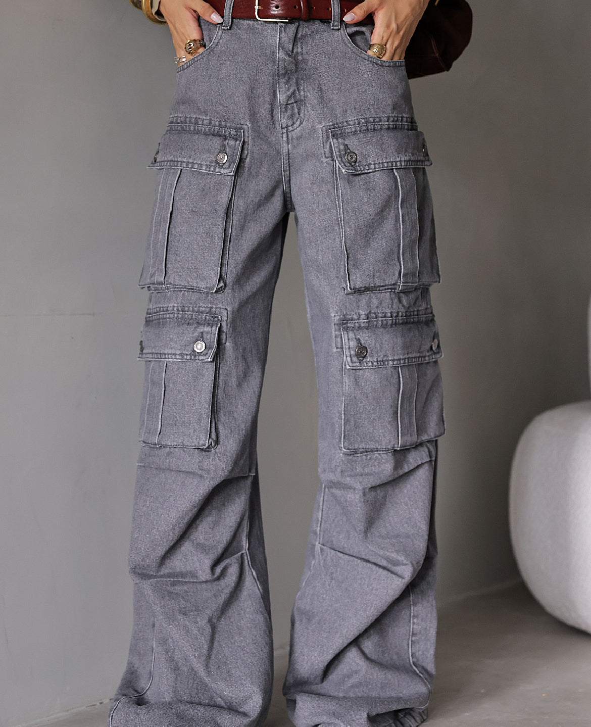 Calça Cargo Utility Jeans