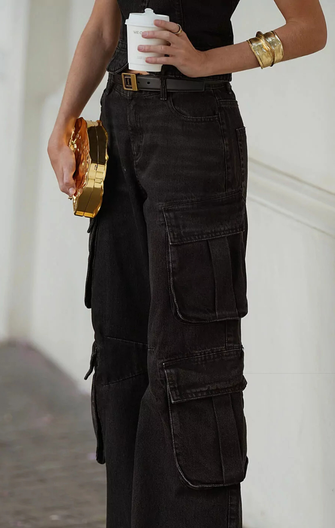 Calça Cargo Urban em Jeans