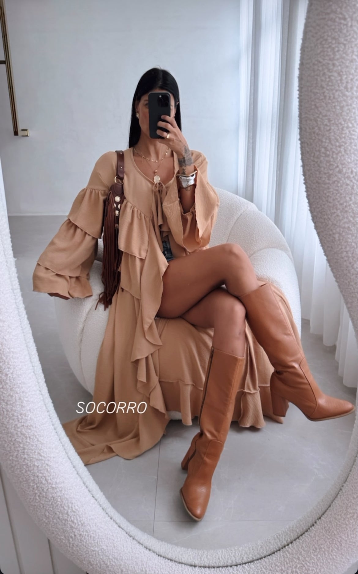 Túnica Zara Max Babados