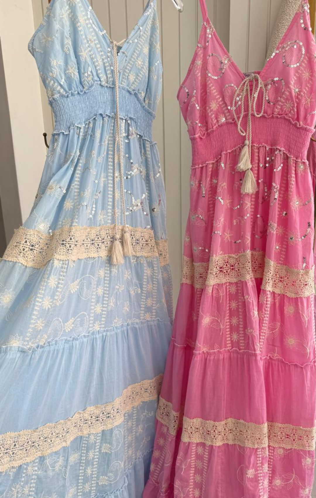 Vestido Boho Style Alcinha Longo Bordado