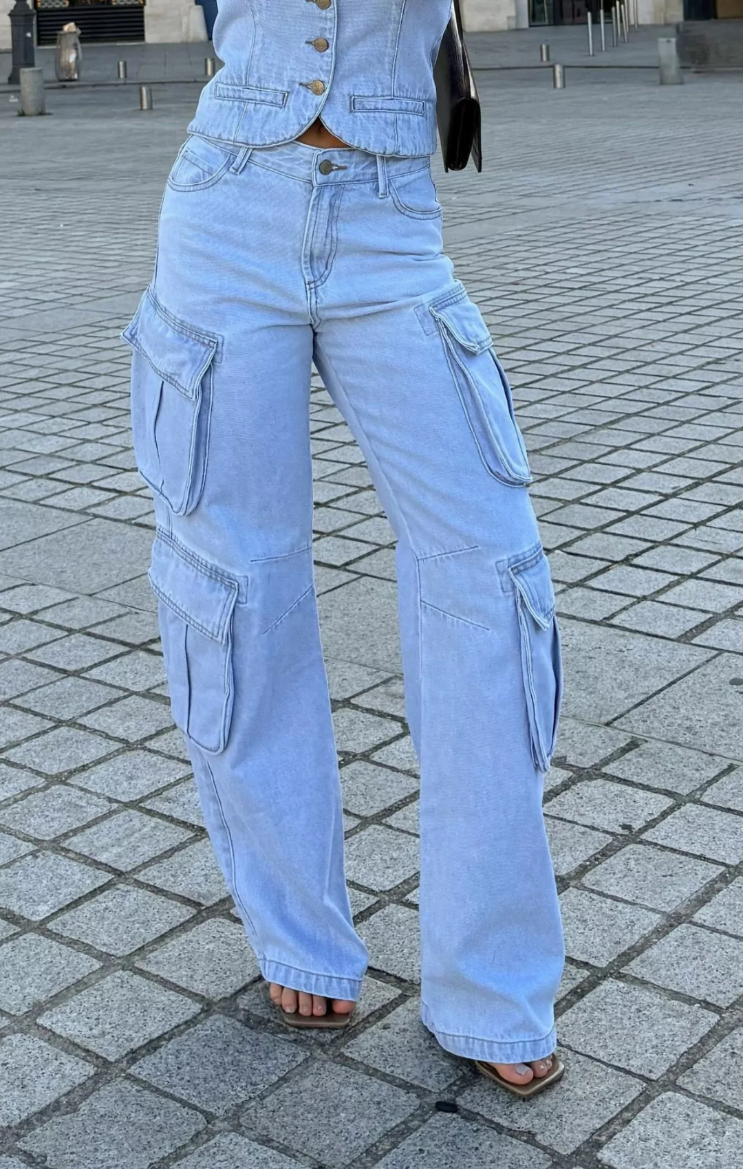 Calça Cargo Urban em Jeans