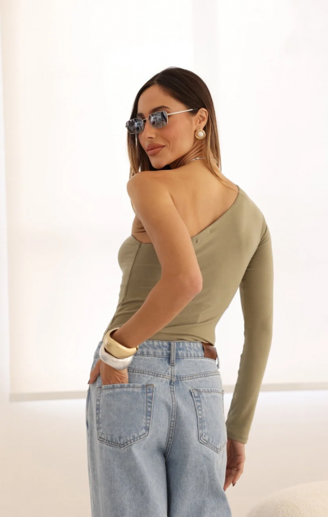 Blusa Manga Nula em Malha