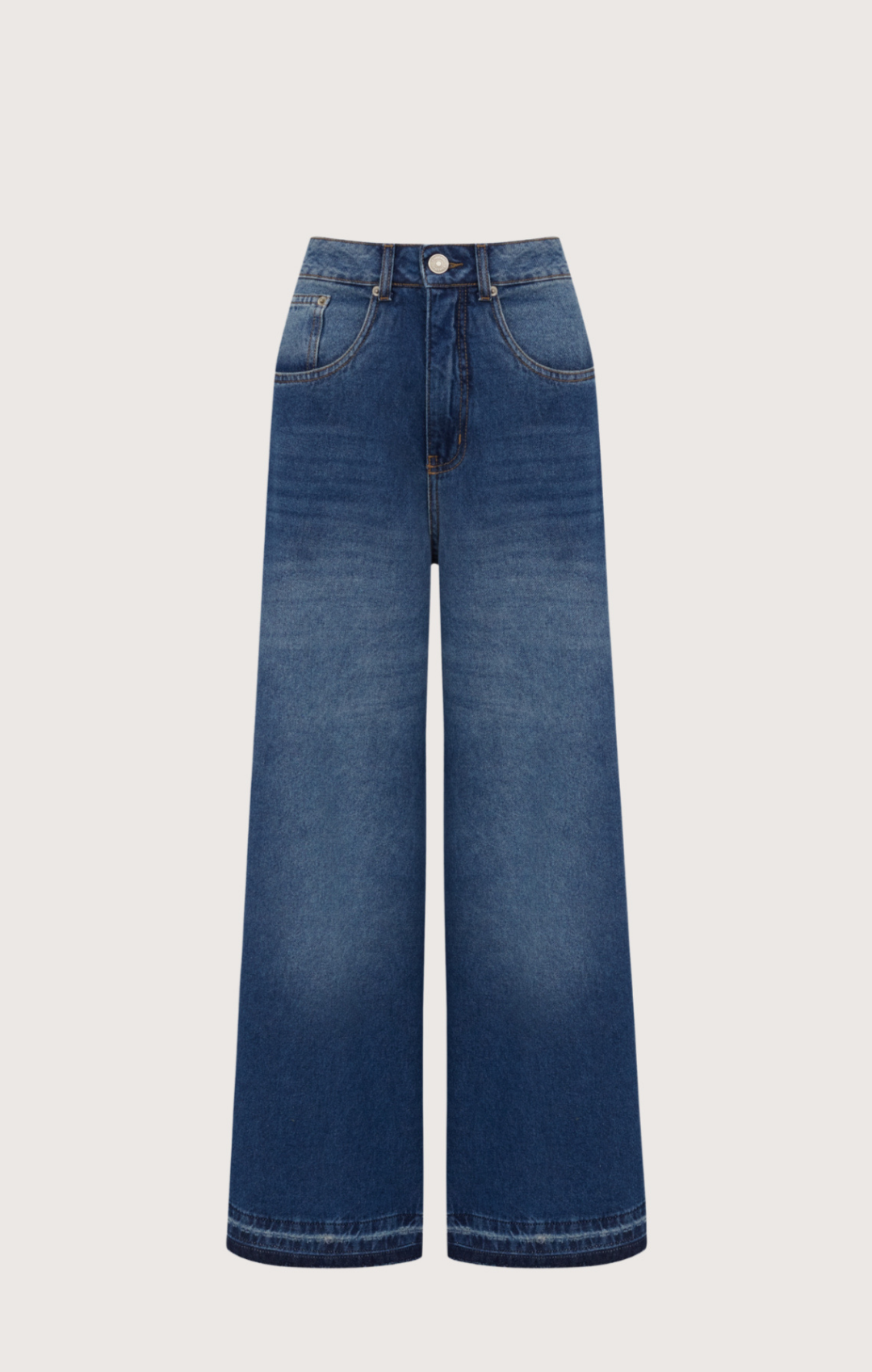 Calça Jeans Pantalona Palazzo Esmeral